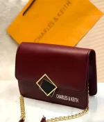 C.K Clutch maroon 2