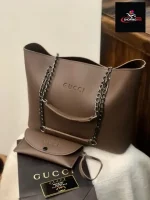 Gucci 2pcs handbag dark brown