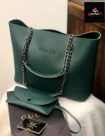 Gucci 2pcs handbag dark sea green