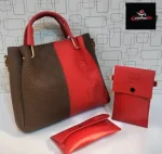 Gucci 3 Pcs Bag set dark brown red