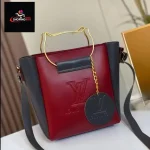 L.V Kitty handle bag maroon