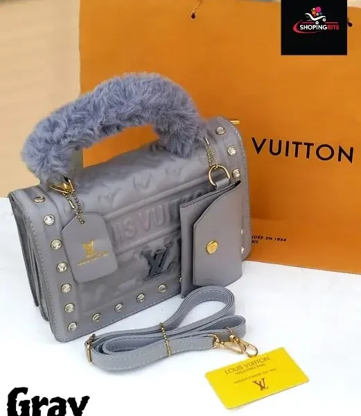 L.V crossbody bag gray